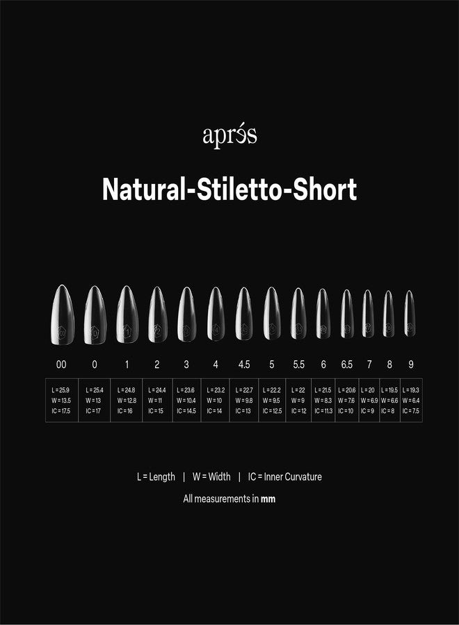 APRÉS Apres Gel-X® Stiletto Box of Nail Tips | 280 Gel-X Tips, Soft Tips, 14 Sizes 00-9 | Half-sizes Included (Natural Stiletto Short, 280 Count) - Image 4